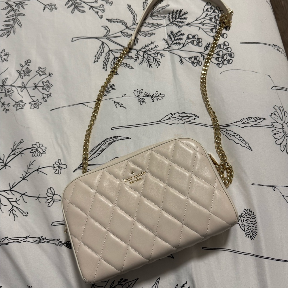 Kate Spade Ivory Quilted Crossbody Bag